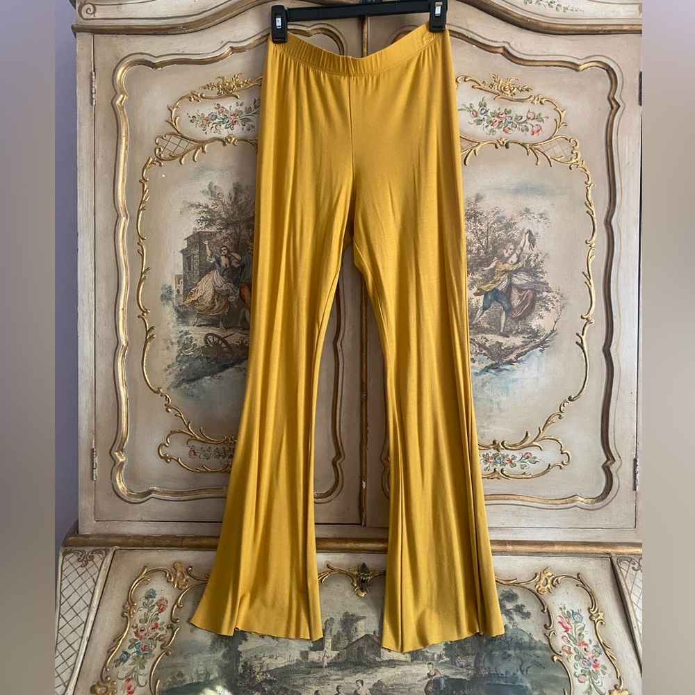 Three Bird Nest Mustard Yellow Flare Pants